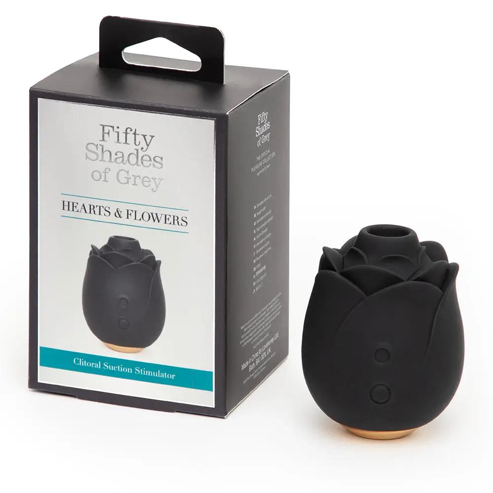 Fifty Shades of Grey Hearts and Flowers Suction Rose Black by Fifty Shades of Grey