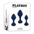 Playboy Tail Trainer 3-Piece Silicone Anal Plug Training Kit Navy by Playboy