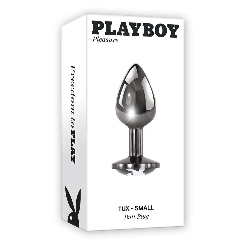 Playboy Tux Small Metal Anal Plug Hematite by Playboy