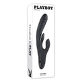 Playboy Rapid Rabbit Rechargeable Silicone Dual Stimulation Vibrator Black by Playboy