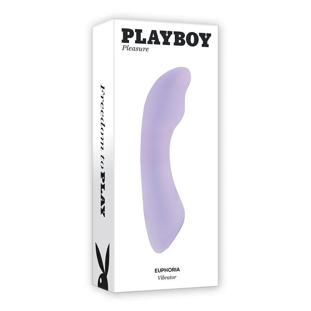 Playboy Euphoria Rechargeable Silicone G-Spot Vibrator Opal by Playboy