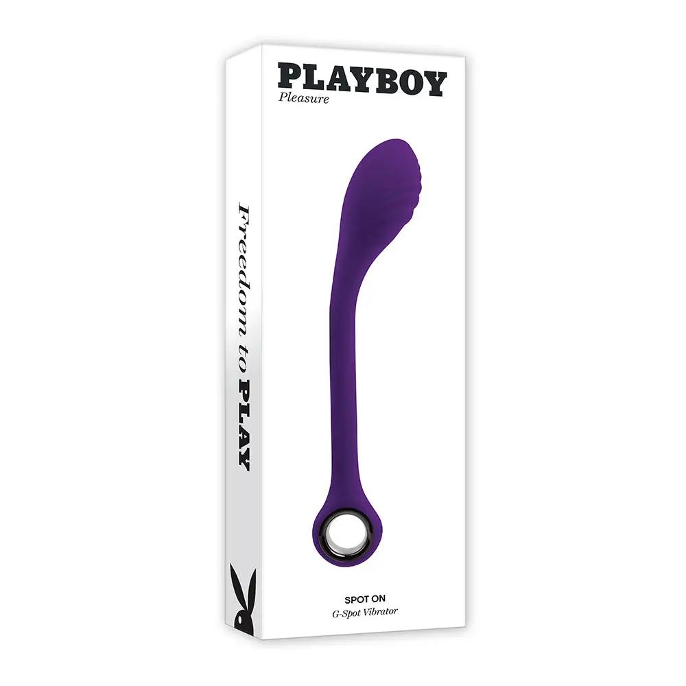 Playboy Spot On Rechargeable Posable Silicone G-Spot Vibrator Acai by Playboy