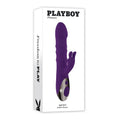Playboy Hop To It Rechargeable Thrusting Silicone Dual Stimulation Vibrator Acai by Playboy
