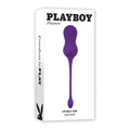 Playboy Double Time Rechargeable Remote Controlled Vibrating Silicone Dual Kegel Balls Acai by Playboy