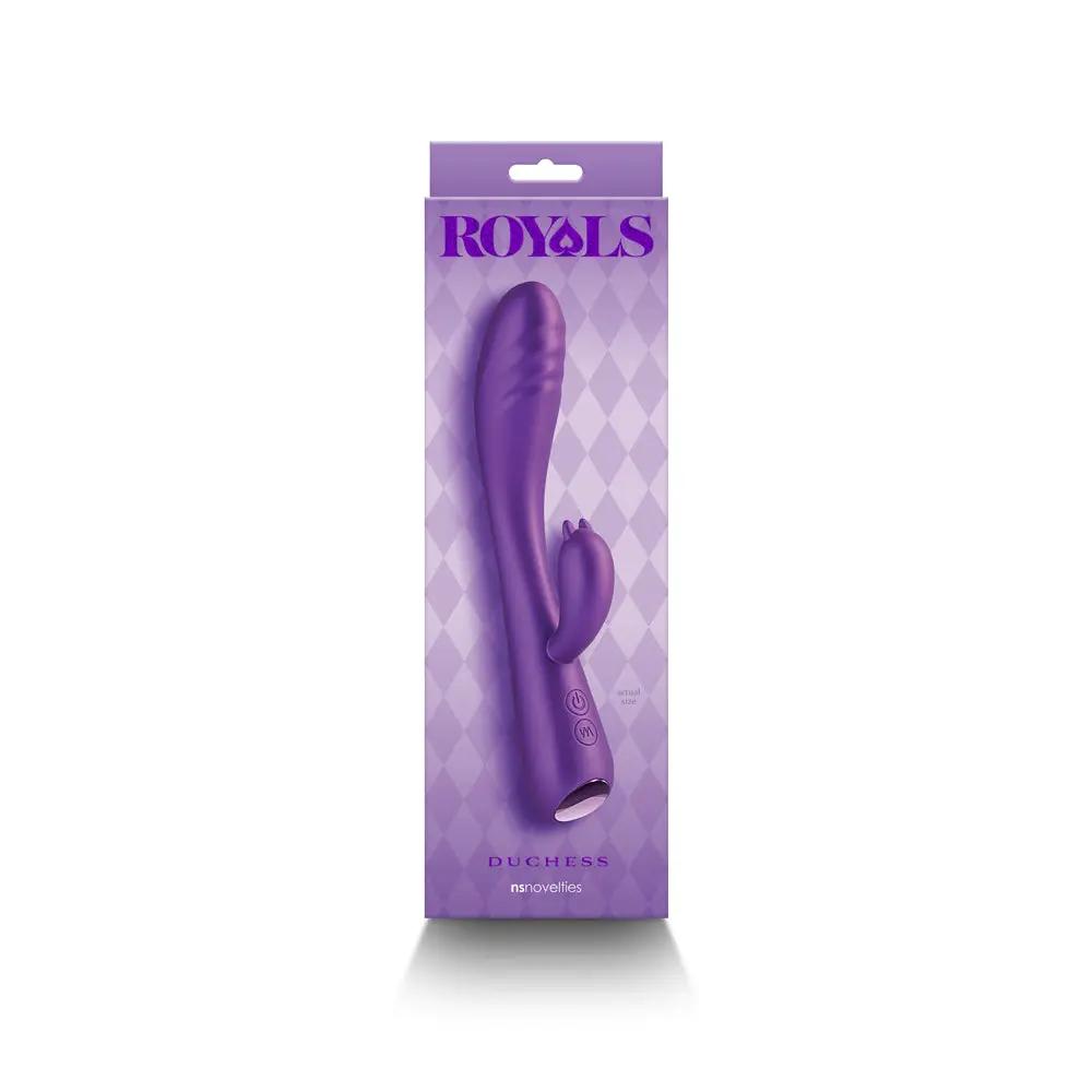 Royals Duchess Rabbit Vibrator Metallic Purple by NS Novelties