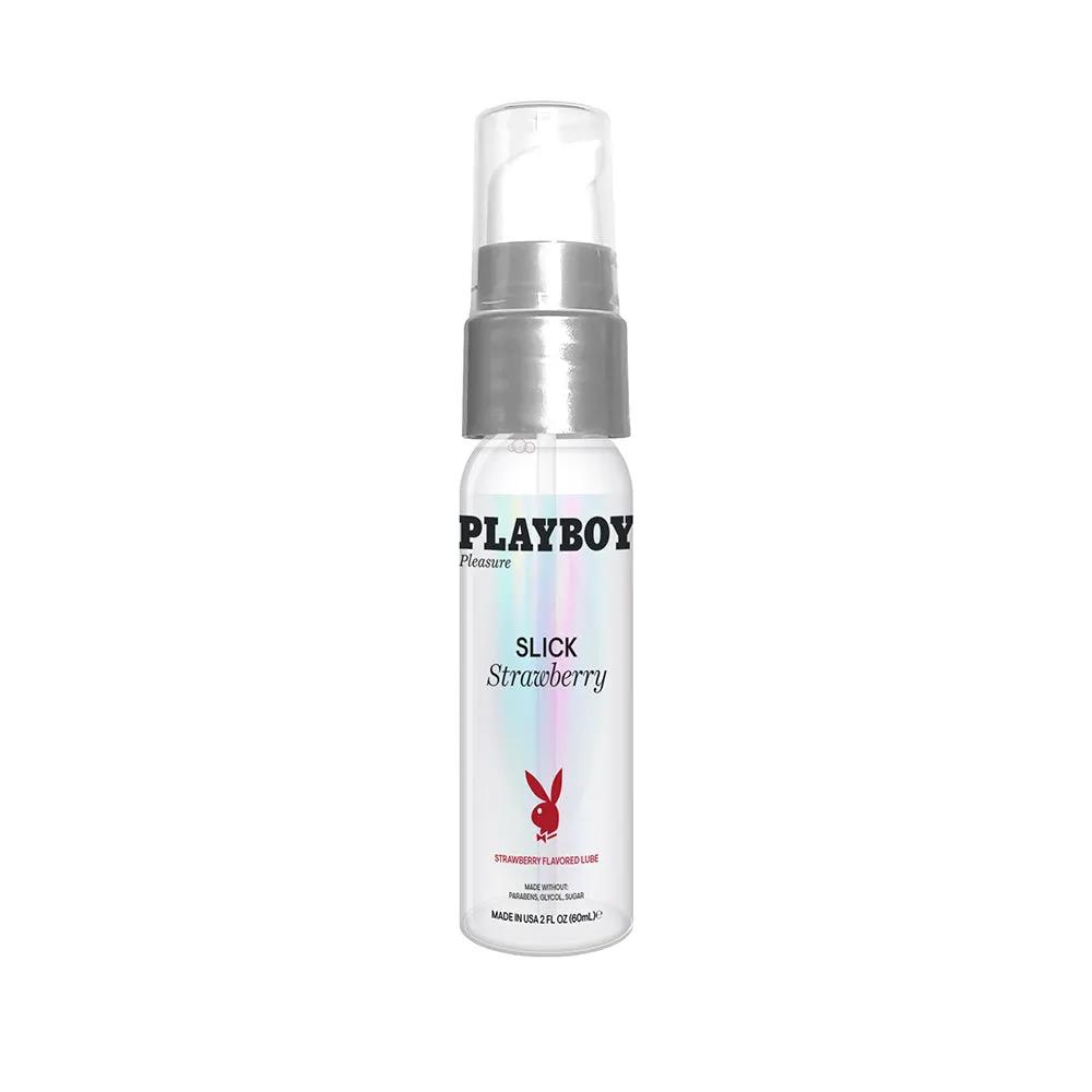 Playboy Slick Flavored Water-Based Lubricant Strawberry 2 oz. by Playboy