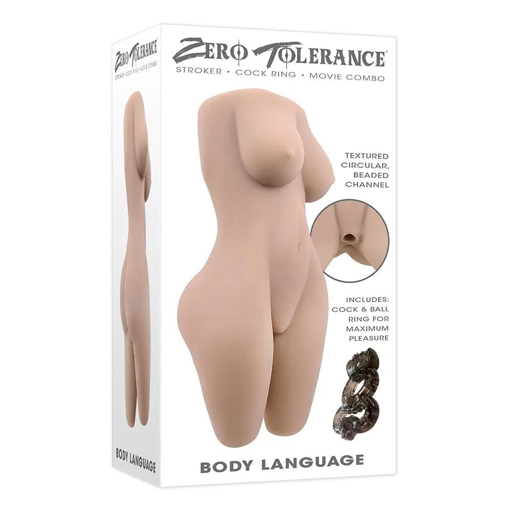 Zero Tolerance Body Language Stroker TPE Light by Zero Tolerance