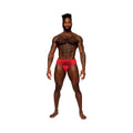 Male Power Sassy Lace Bikini Solid Pouch Red XL by Male Power