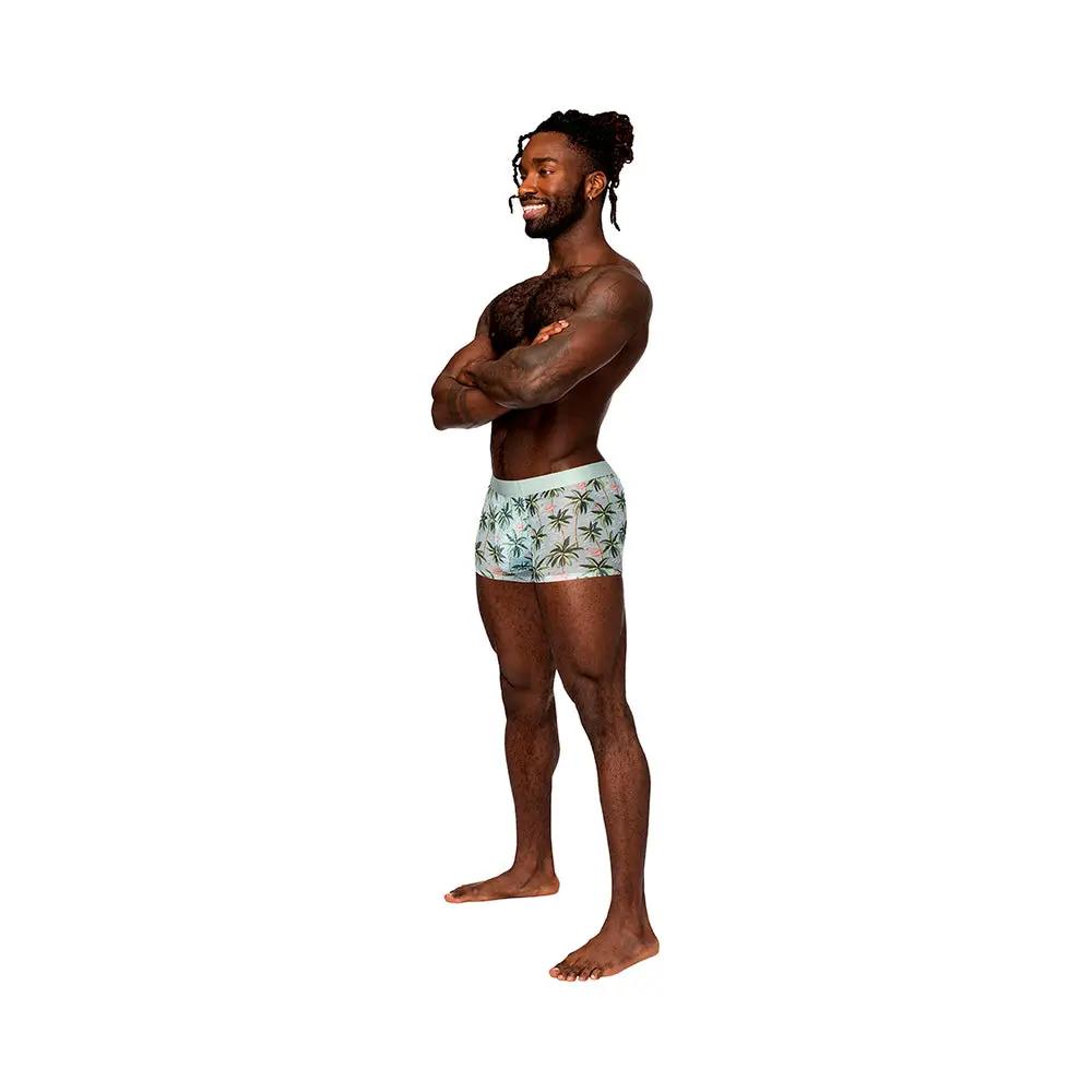 Male Power Sheer Prints Seamless Sheer Short Flamingo S by Male Power