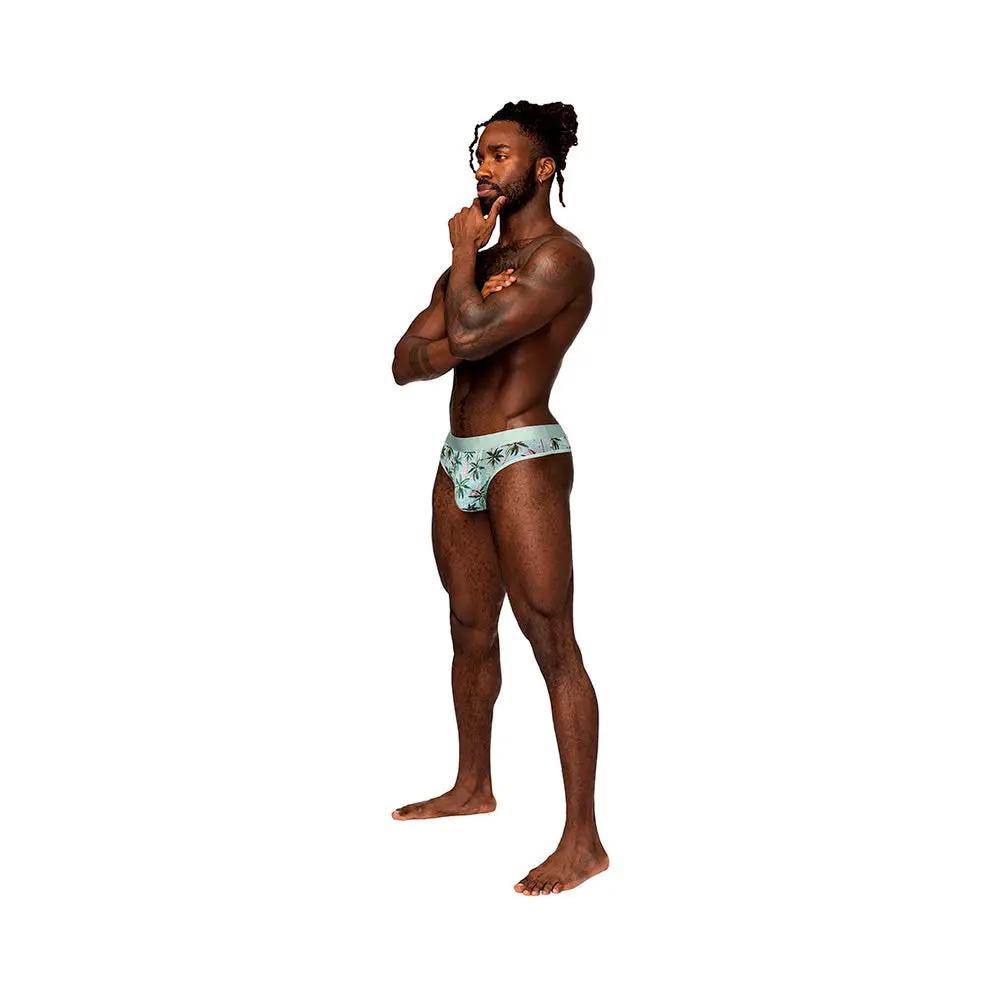 Male Power Sheer Prints Sheer Thong Flamingo S/M by Male Power