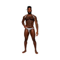 Male Power S'naked Shoulder Sling Harness Thong One-Piece Silver/Black S/M by Male Power