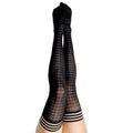 Kixies Meaghan Houndstooth Thigh-High Black Size A by Kixies