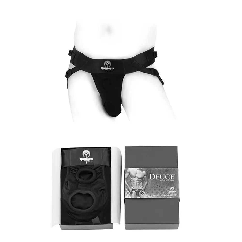 SpareParts Deuce Double Strap Harness Black Size A Magnum by SpareParts
