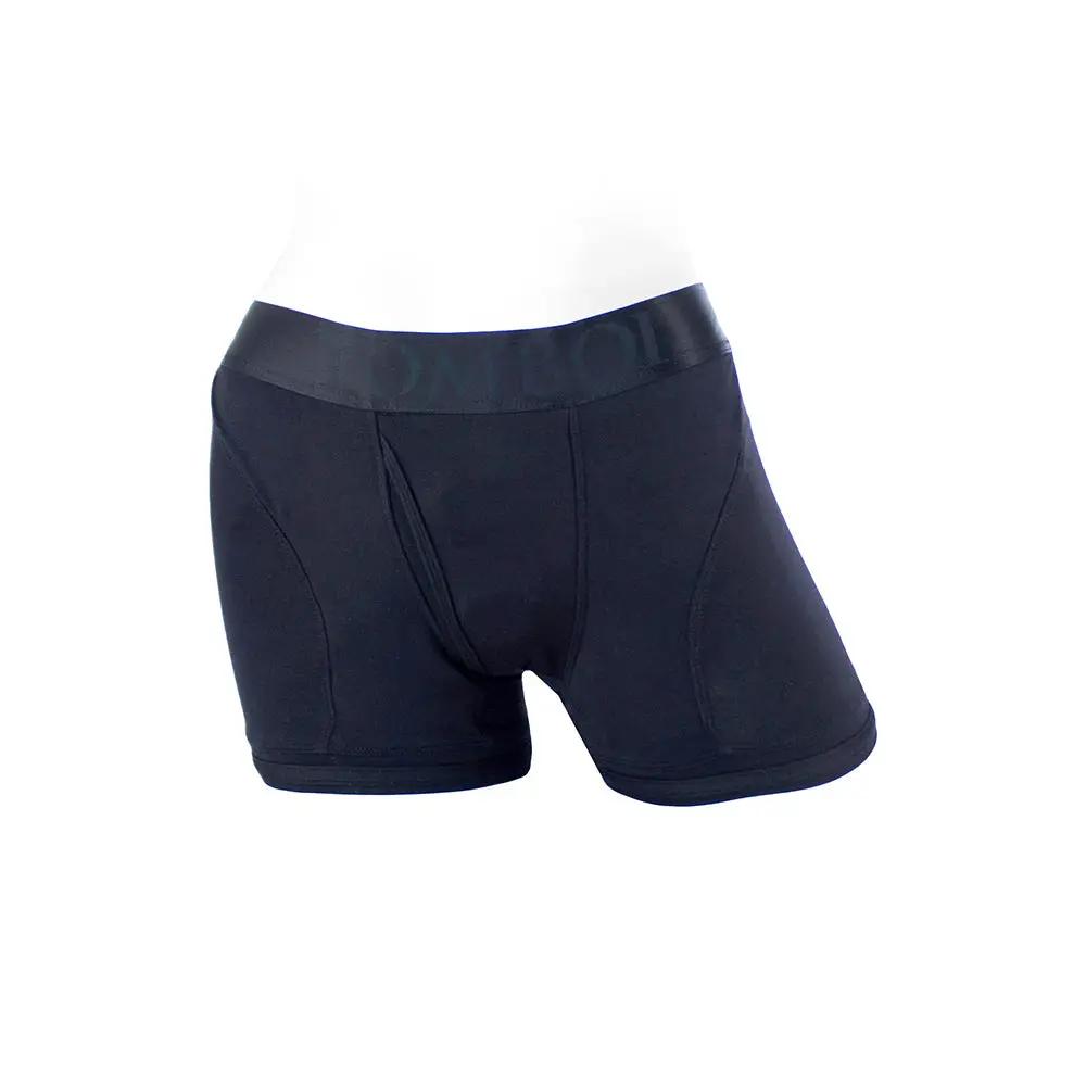 SpareParts Tomboii Rayon Boxer Briefs Harness Black Size L by SpareParts