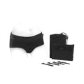 SpareParts Bella Cleavage Booty Short Harness Black Size S by SpareParts