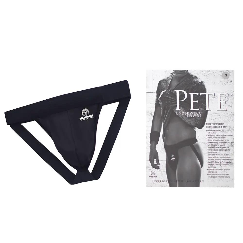 SpareParts Pete Freestyle Nylon Packing Jock Black Size 3XL by SpareParts