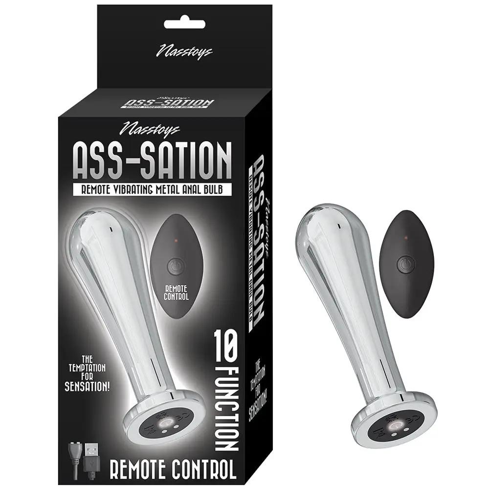 Nasstoys Ass-Sation Remote Vibrating Metal Anal Bulb Silver by Nasstoys