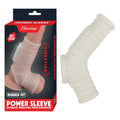 Nasstoys Power Sleeve Ribbed Fit Vibrating Penis Enhancer White by Nasstoys