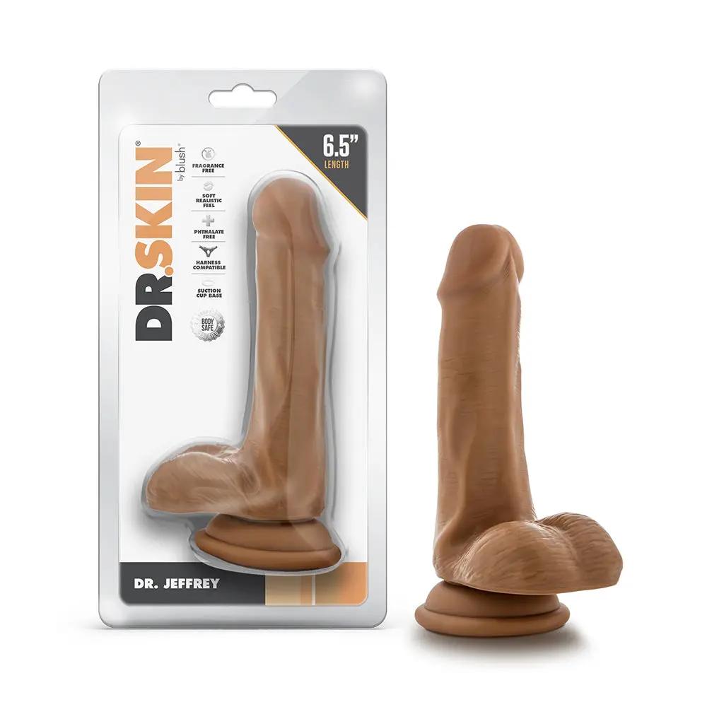 Dr. Skin Dr. Jeffrey Realistic 6.5 in. Dildo with Balls Tan by Blush