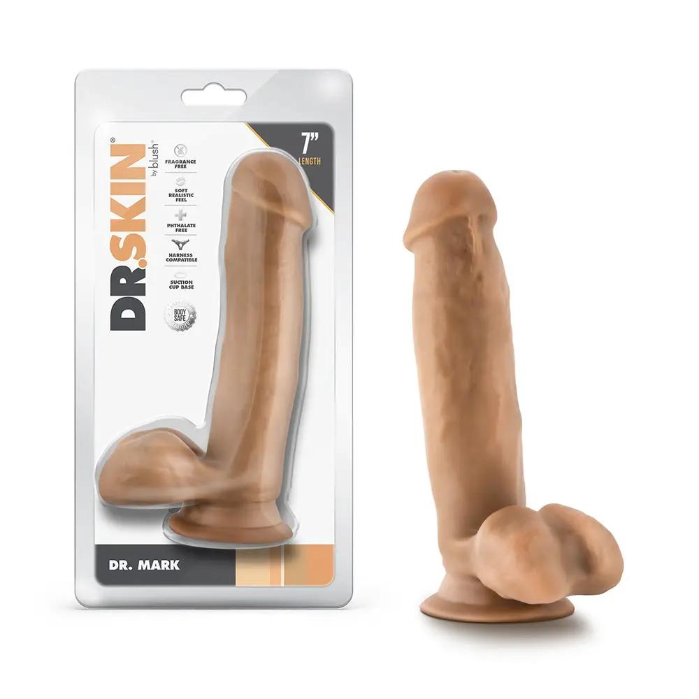 Dr. Skin Dr. Mark 7 in. Dildo with Balls Tan by Blush
