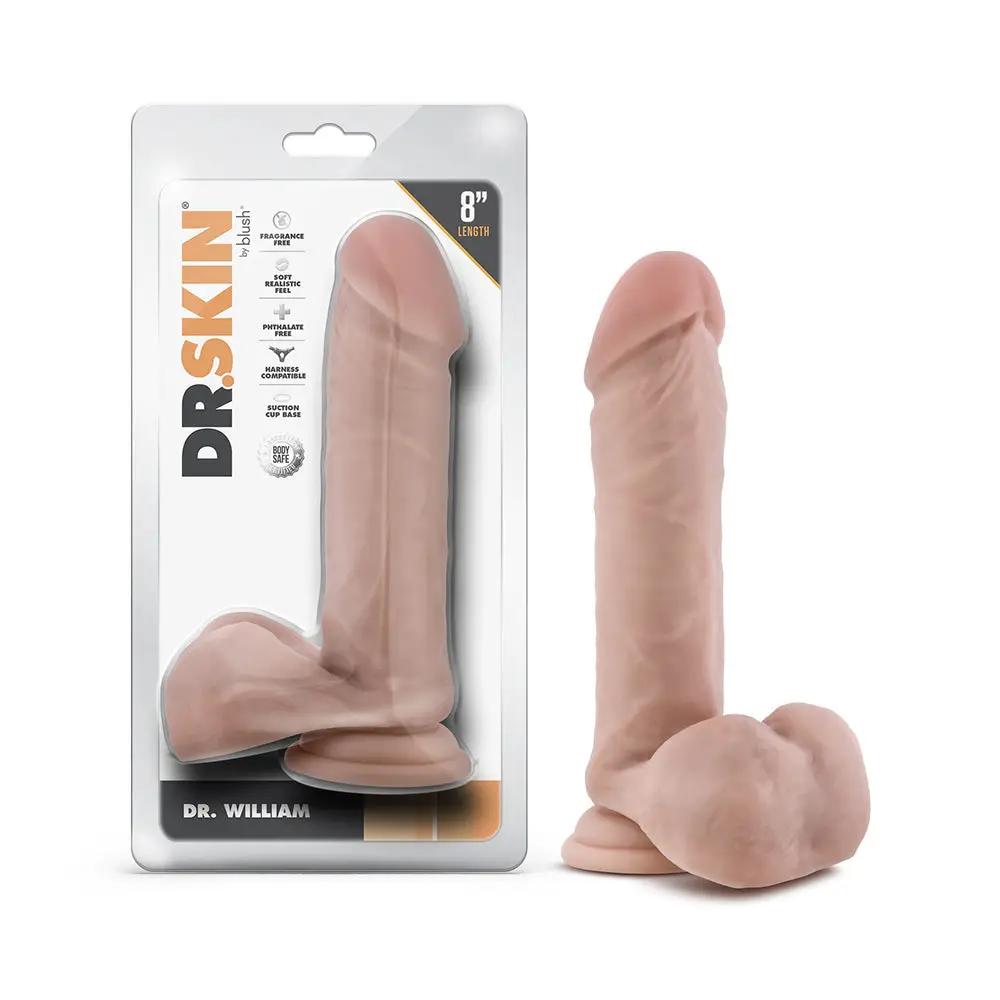 Dr. Skin Dr. William 8 in. Dildo with Balls Beige by Blush