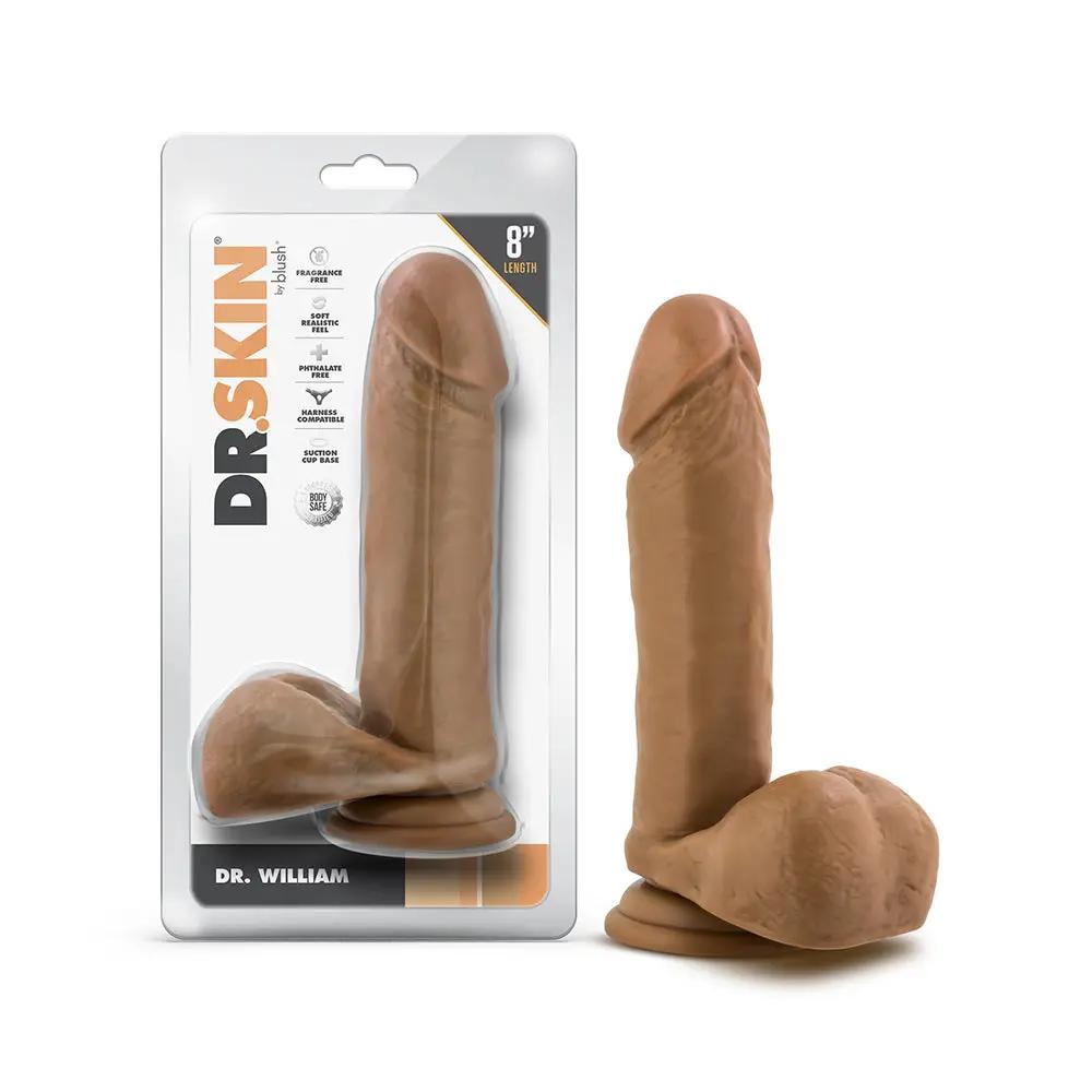 Dr. Skin Dr. William 8 in. Dildo with Balls Tan by Blush