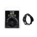 Rock Solid Adjustable Leather 5-Snap Cock Ring Black by Rock Solid