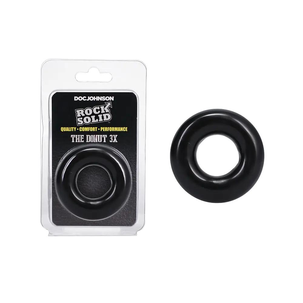 Rock Solid The Donut 3X Cock Ring Black by Rock Solid