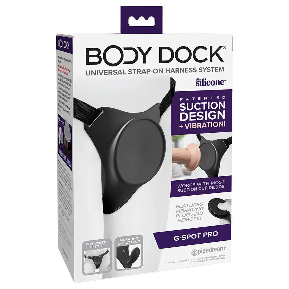 Body Dock G-Spot Pro Vibrating Silicone Strap-On Harness by Pipedream