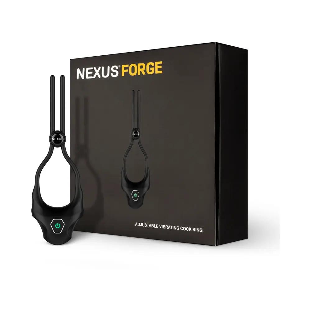 Nexus Forge Adjustable Vibrating Cock Ring Black by Nexus