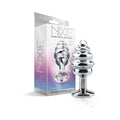 Nixie Ribbed Metal Butt Plug Honey Dipper Large by Global Novelties