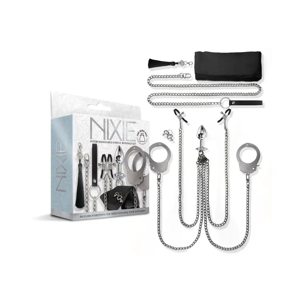 Nixie Metal Bondage 8-Piece Kit Silver by Global Novelties
