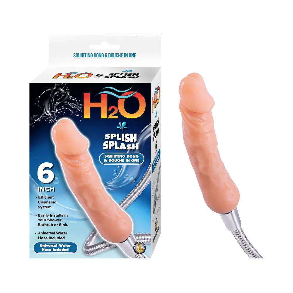 H2O Splish Splash 6 in. Dildo Douche Beige by Nasstoys