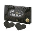 Bijoux Indiscrets Flash Reusable Glitter Pasties Heart Black by Bijoux Indiscrets