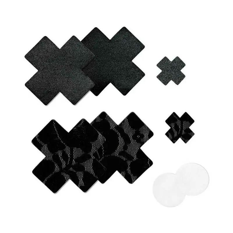 Nippies Basic Black Crosses Pasties Size B by Bristols 6