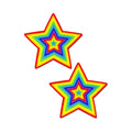 Pastease Glitter Pumping Star Pasties Rainbow by Pastease