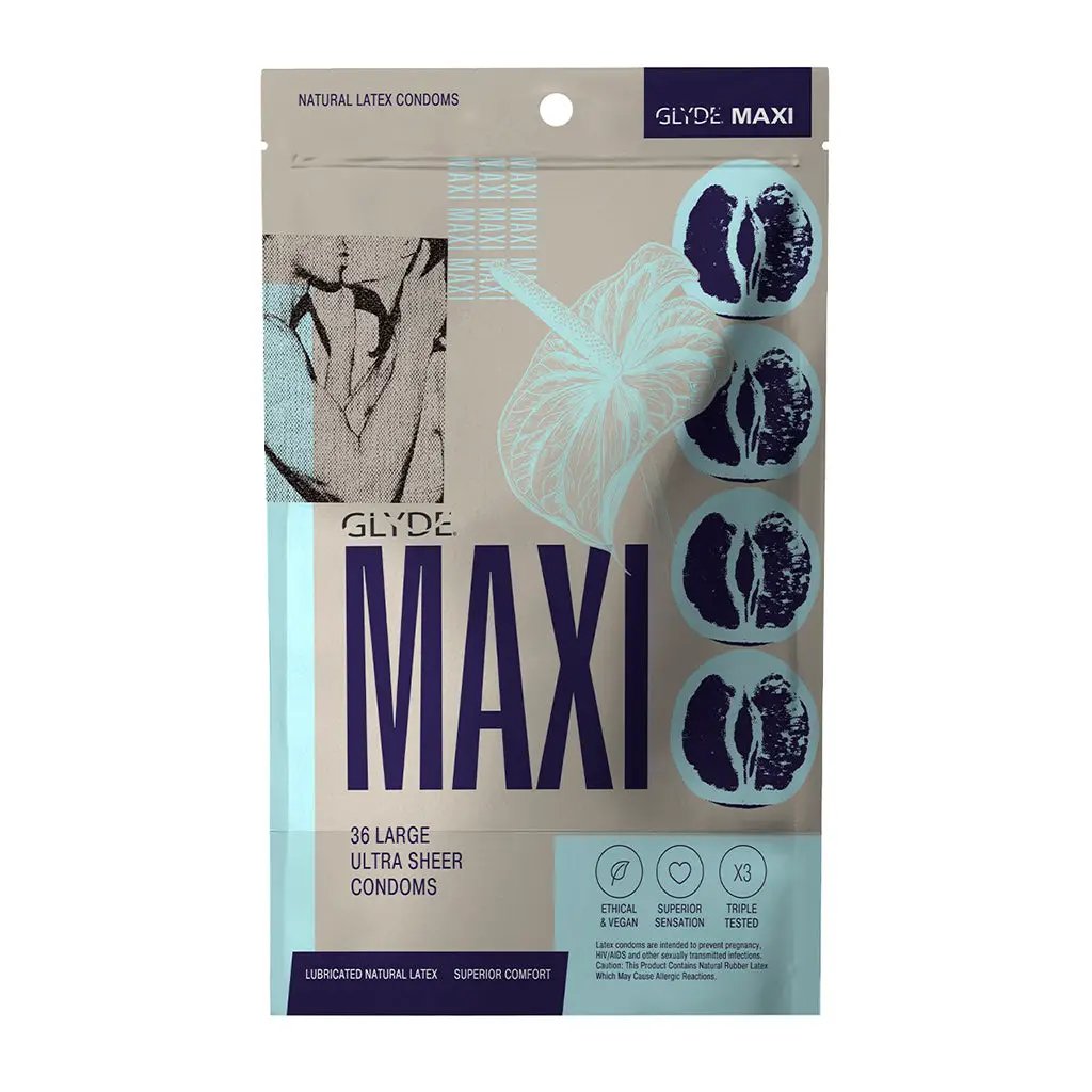 Glyde Maxi Latex Condoms 36-Pack by Glyde Condoms