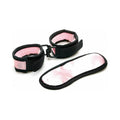 Sex Kitten Mask & Cuff Set Pink/Black by Foxtails