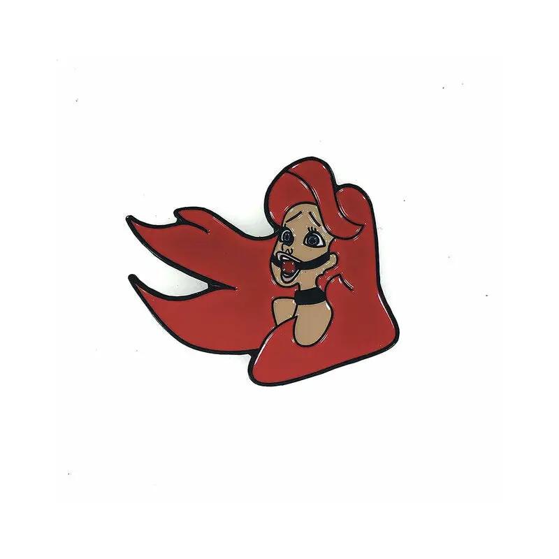 Geeky & Kinky Red Headed Mermaid Enamel Pin by Geeky & Kinky