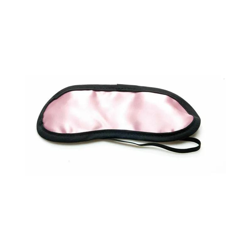 Sex Kitten Satin Eye Mask Pink with Black Trim by Foxtails
