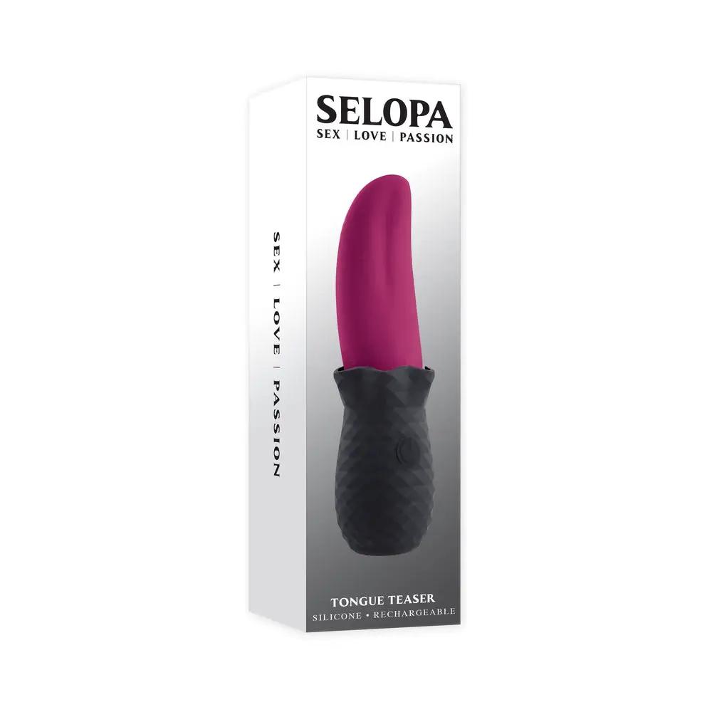 Selopa Tongue Teaser Vibe Rechargeable Silicone Pink Black by Selopa