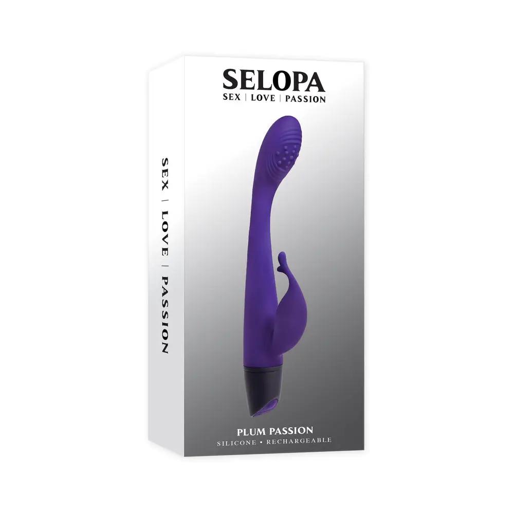 Selopa Plum Passion Rechargeable Dual Stim Silicone Purple by Selopa