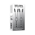 Selopa Beaded Nipple Clamps Stainless Steel Black Chrome by Selopa