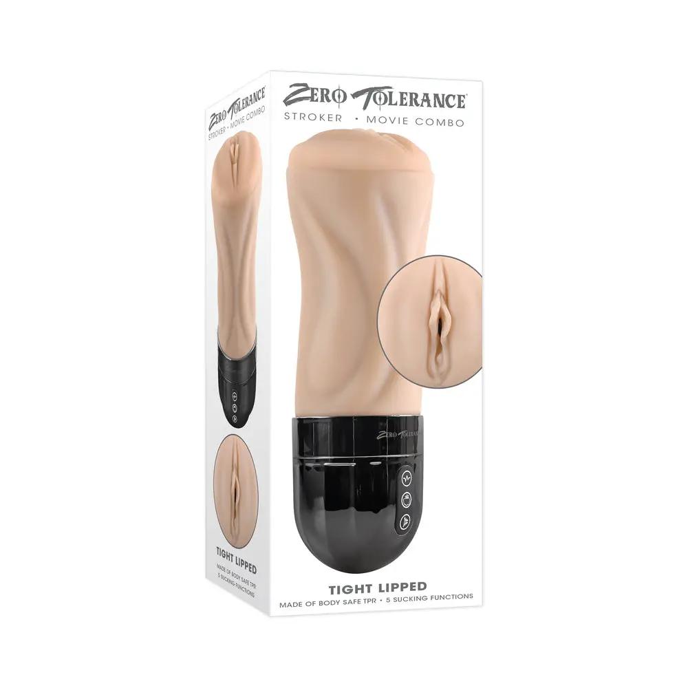 Zero Tolerance Tight Lipped Rechargeable Stroker with Suction Light by Zero Tolerance