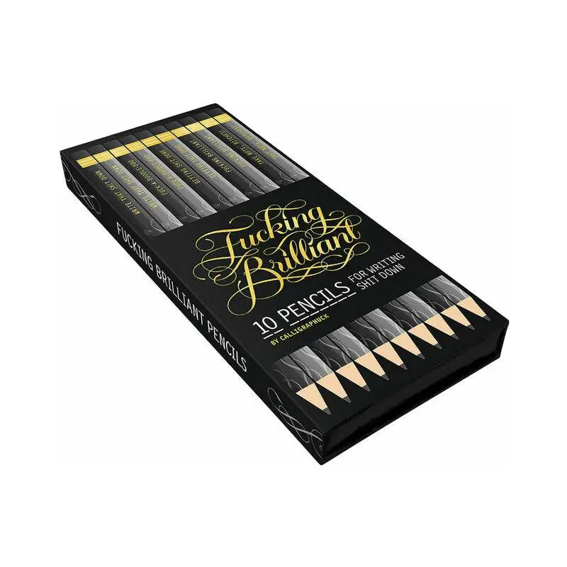 Calligraphuck Fucking Brilliant Pencils 10-Pack by Hachette
