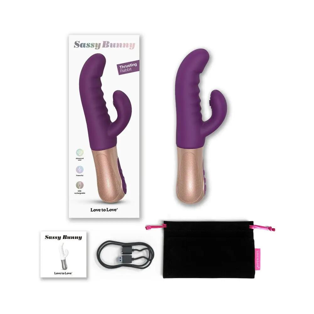 Love to Love Sassy Bunny Thrusting Rabbit Purple Rain by Lovely Planet
