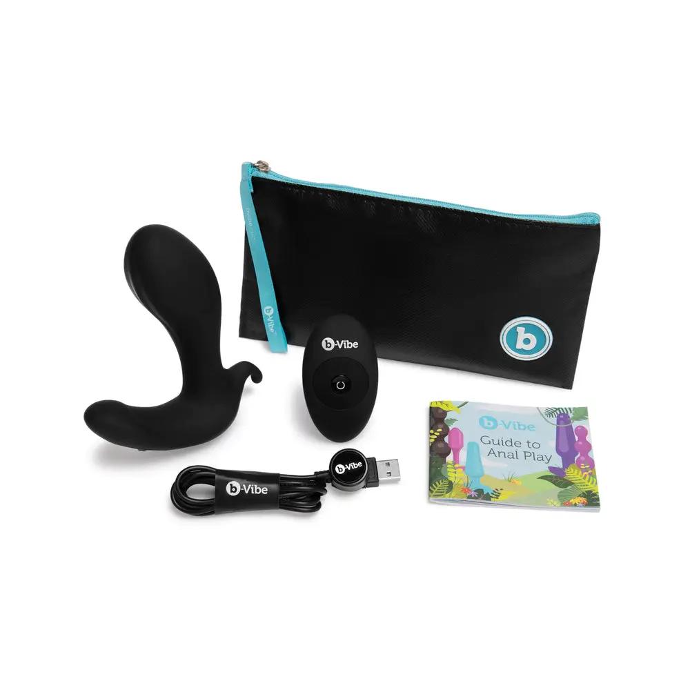 b-Vibe Expand Expanding and Vibrating Remote Control Plug Black by b-Vibe