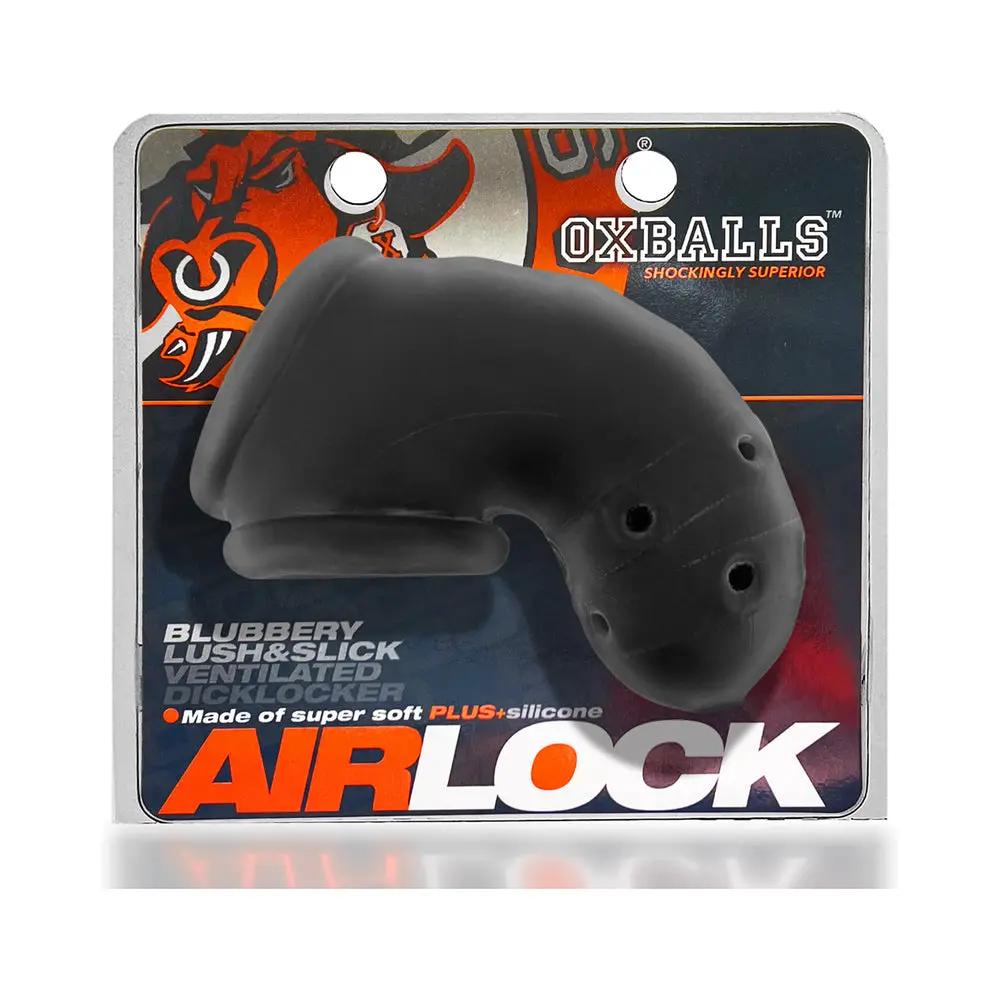 OxBalls Airlock Air-Lite Vented Chastity Black Ice by Oxballs