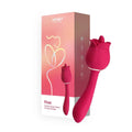 Honey Play Box Rhea The Rose Clit Tongue Licking Vibrator and G-spot Massager Red by Honey Play Box