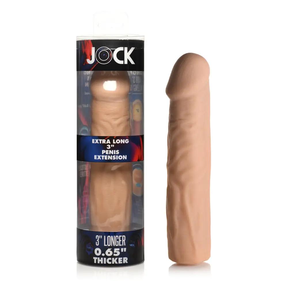 Jock Extra Long Penis Extension Sleeve 3 in. Light by Curve Novelties